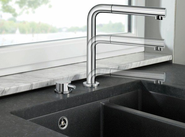 mitigeur de cuisine inclinable