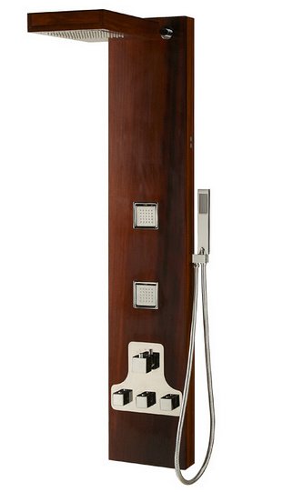 colonne de douche en bois teck colonne de douche en bois teck