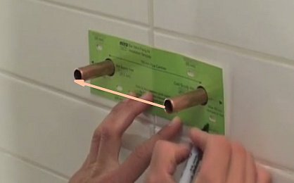 mesurer entraxe robinet douche