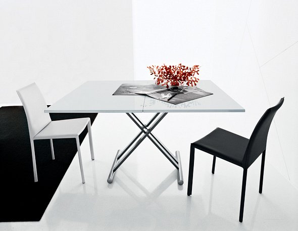 table basse blanche laquée