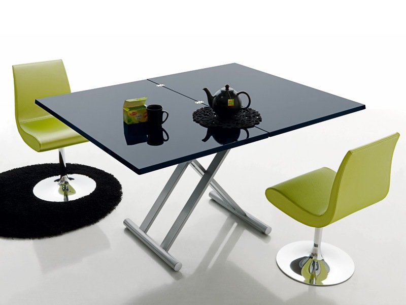 table basse noire extensible