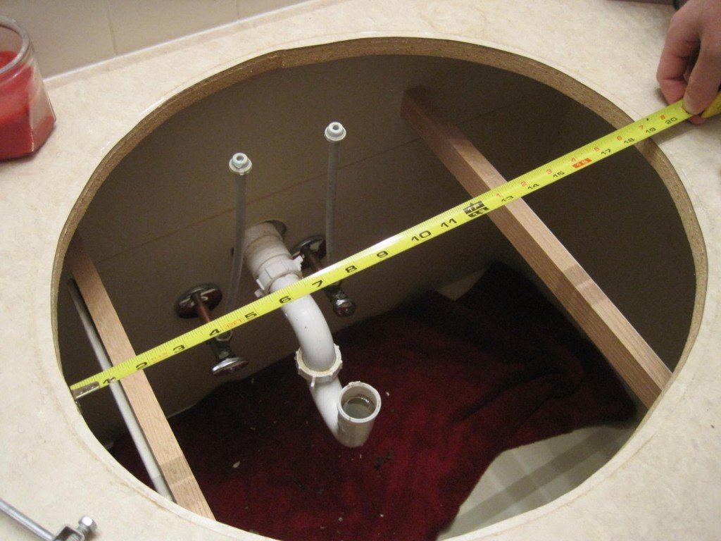 installation vasque a encastrer