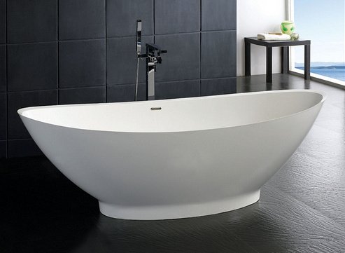 baignoire ilot en résine stone