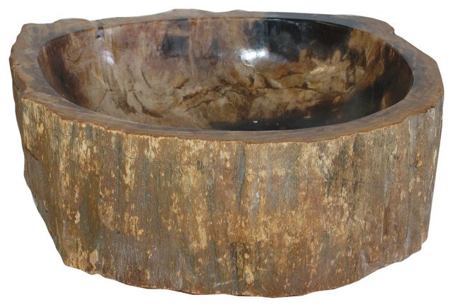 vasque de salle de bain en bois fossilisé