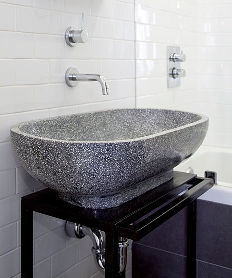 vasque de salle de bain en terrazzo