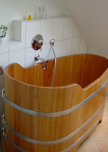 Baignoire sabot en bois consobrico.com Baignoires inspiration Japonaise