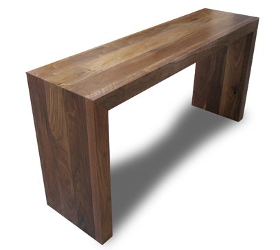 console d'entrée en bois