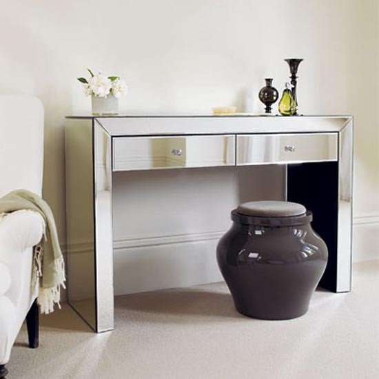 table console d'entrée en acier chromé