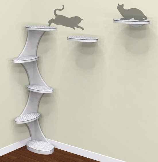 tour pour chat design avec marches