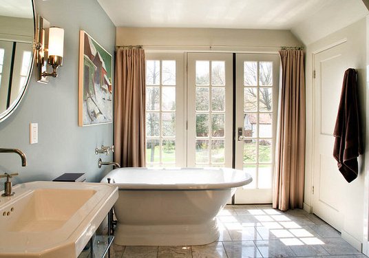 petite baignoire demi-rond en cérmaique