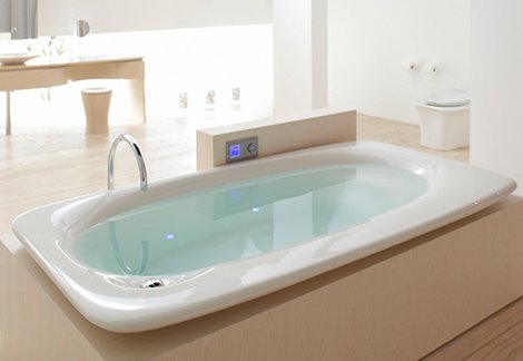 baignoire blanche en acrylique