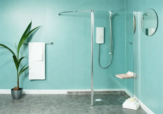 douche a l'italienne avec paroi douche