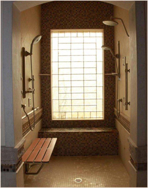 banc dans douche