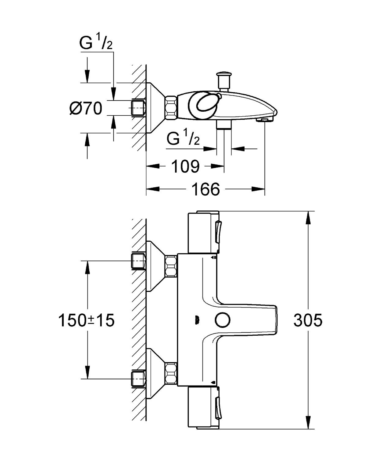 guide d'utilisation mitigeur douche Grohtherm 1000