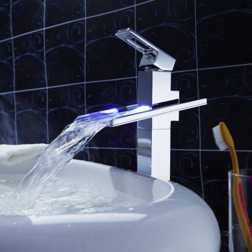 robinet cascade inox metal