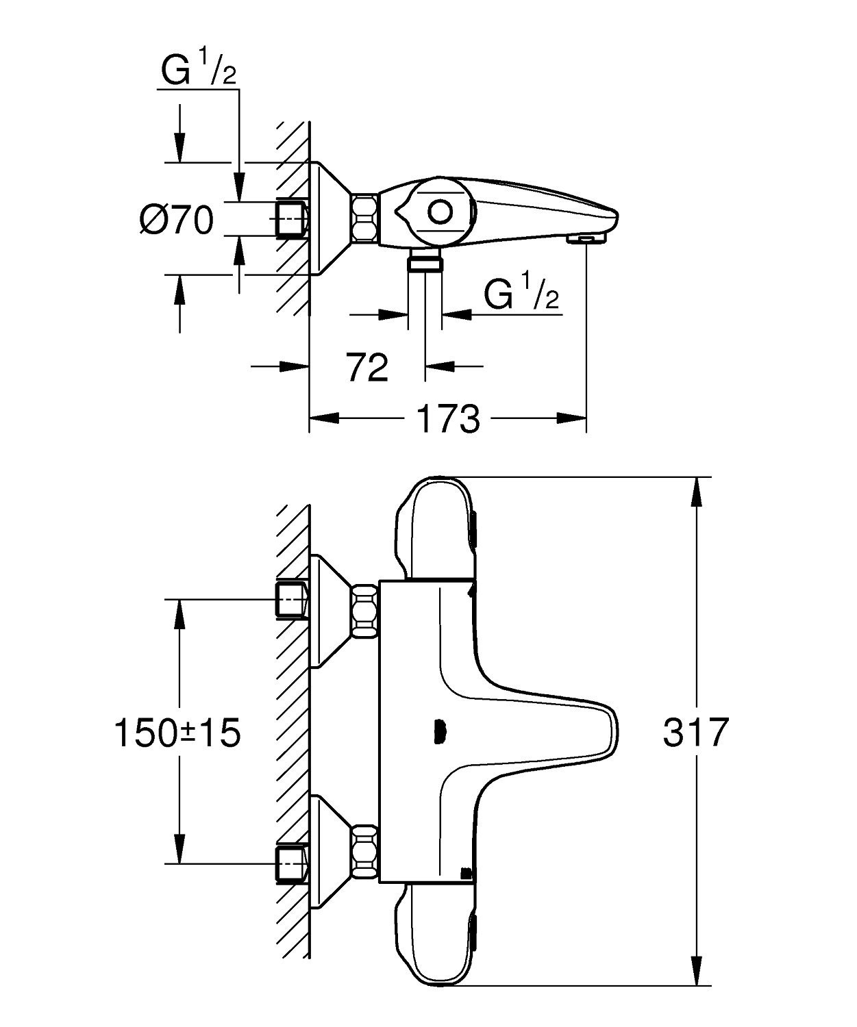 guide d'utilisation grohe mitigeur douche 1000