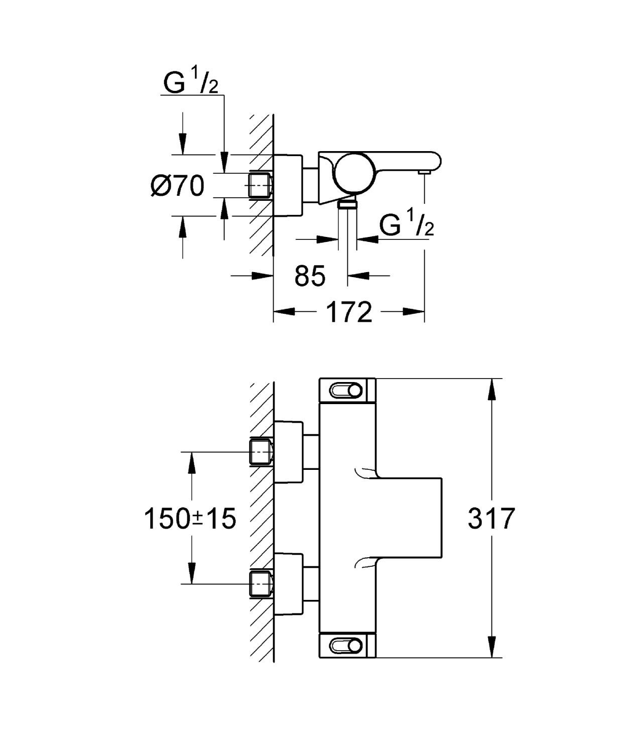 mitigeur thermostatique GROHE 2000