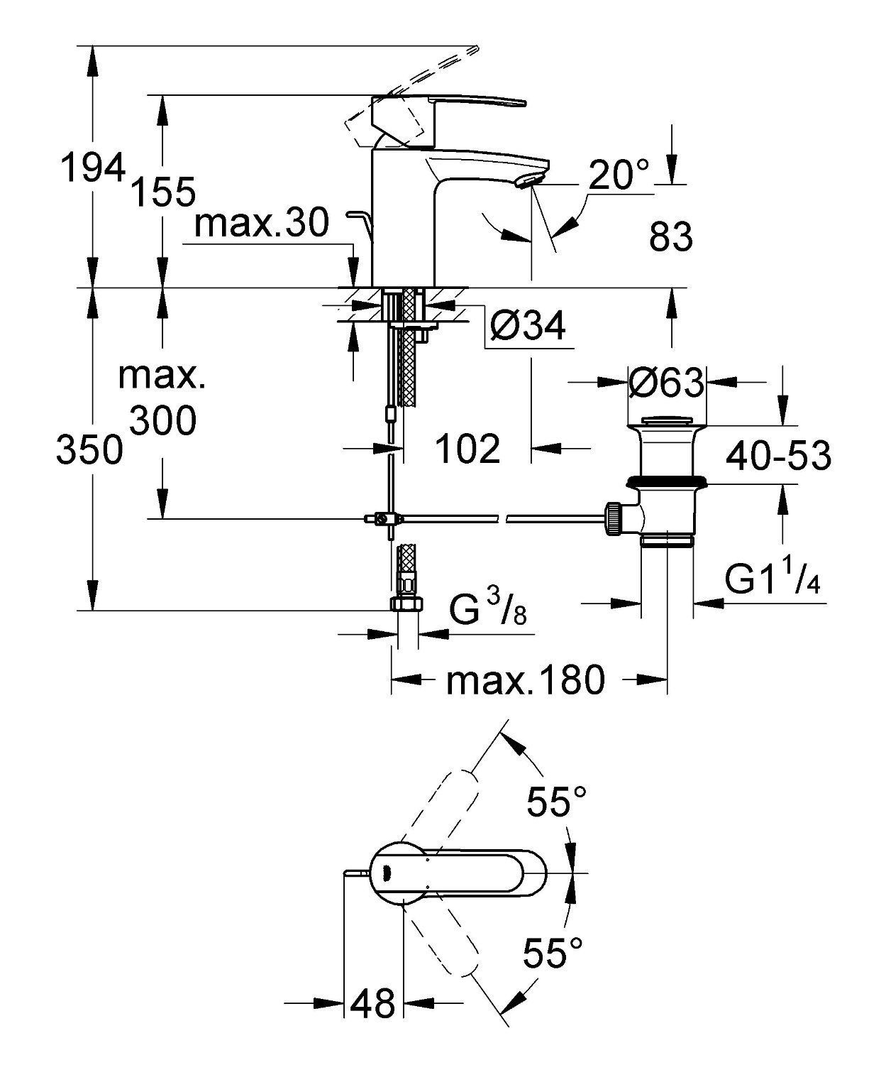 installation GROHE wave cosmopolitan installation GROHE wave cosmopolitan