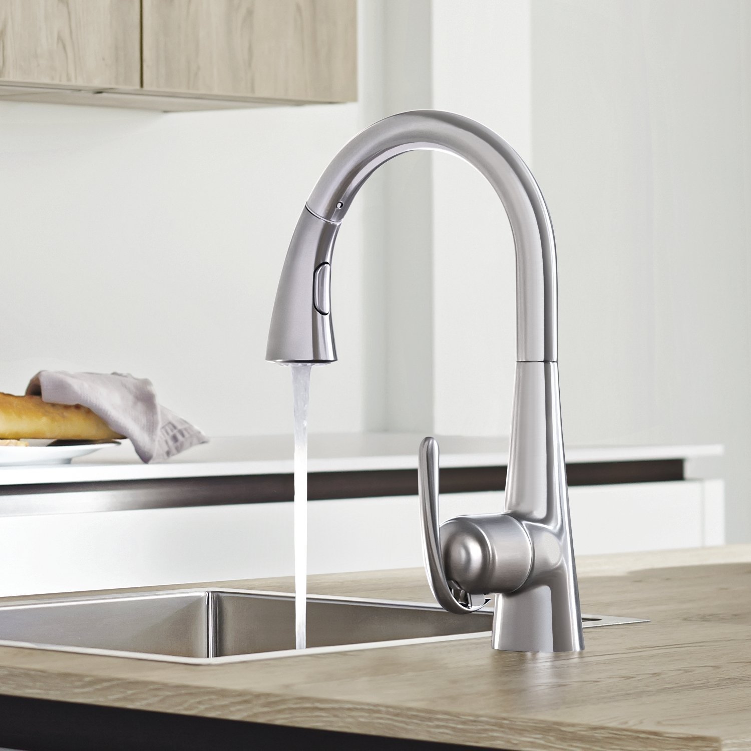 mitigeur de cuisine GROHE Zedra RealSteel