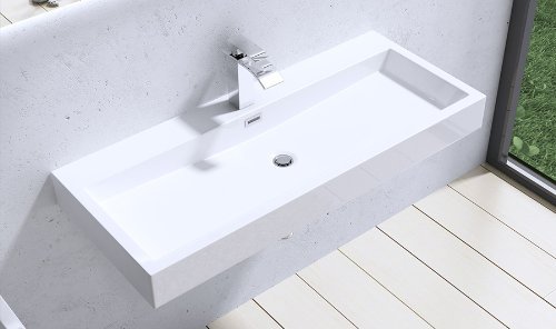 vasque lavabo à poser Colossum blanche rectangulaire