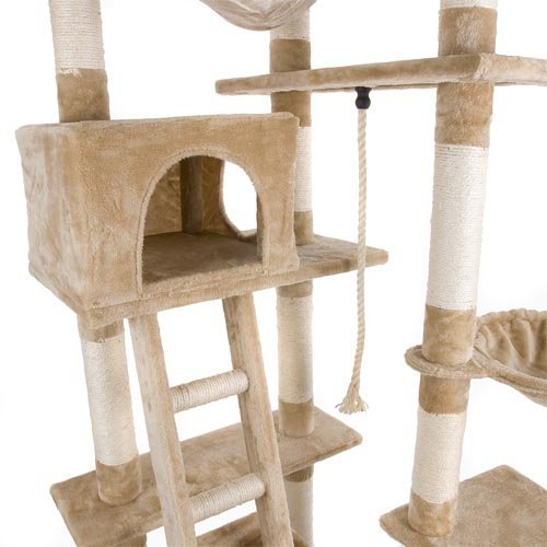 HAPPY PET Grand arbre à chat avec griffoir et grattoir 230-260cm