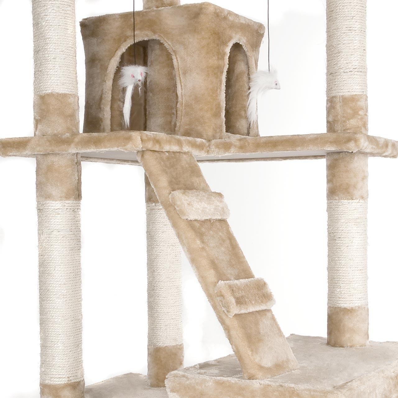 Arbre à chat Happypet avec griffoir et grattoir de 182cm