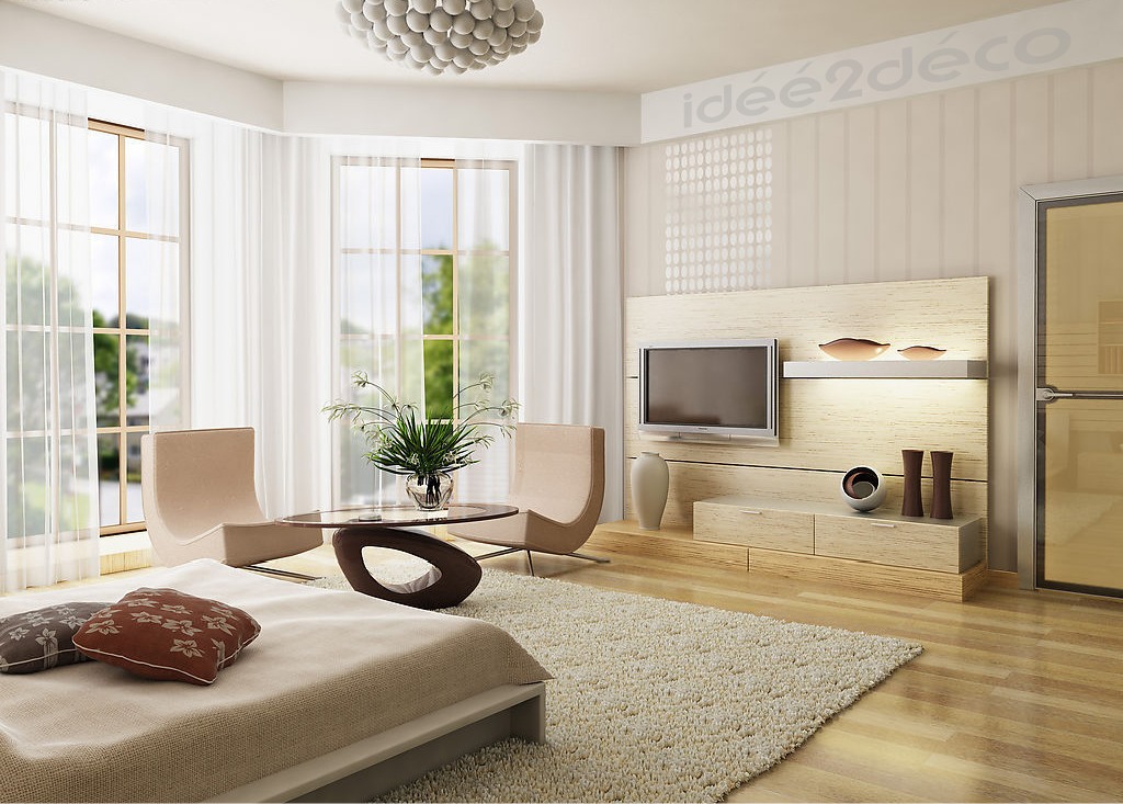 Design de chambre couleur sable