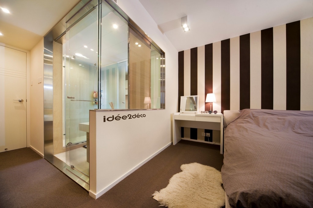 Idée déco pour une salle de bain dans une chambre