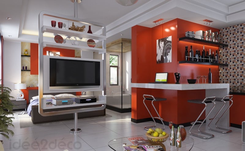 Une déco moderne pour un petit studio