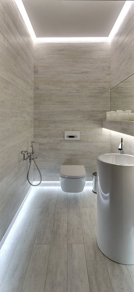 Salle de bain lumière latérale