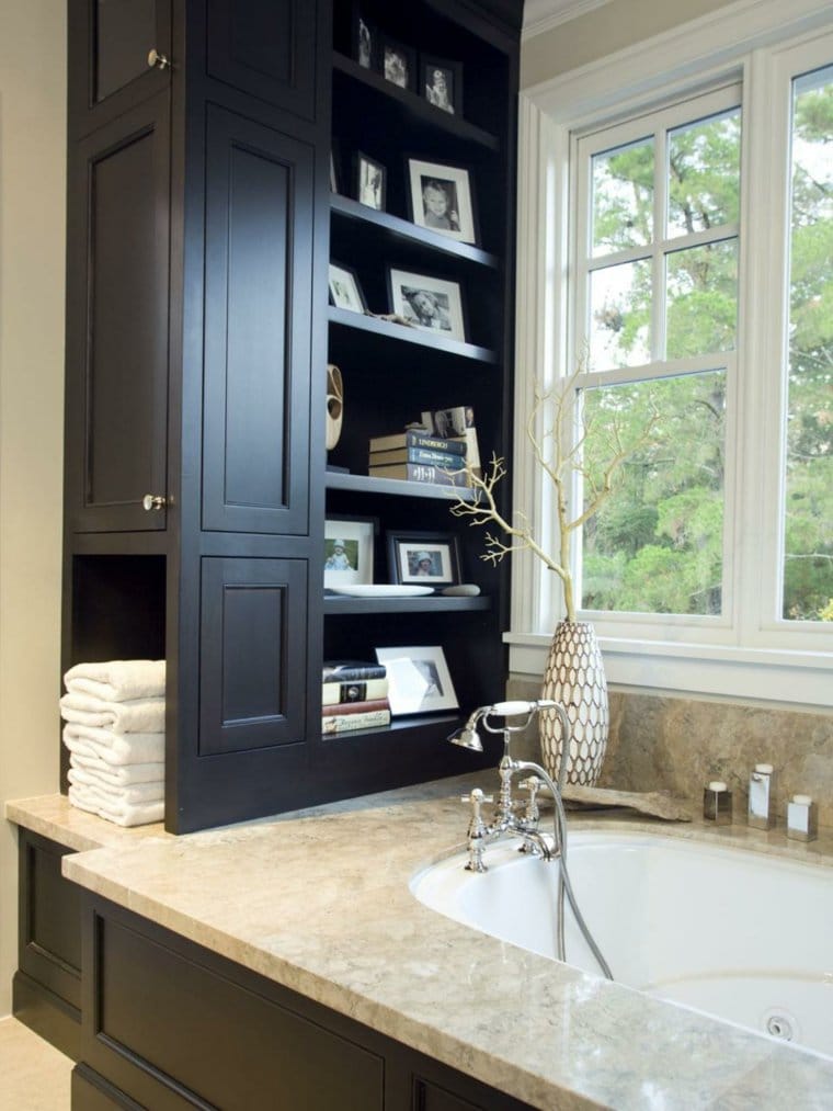 Rangements meuble-bois-noir