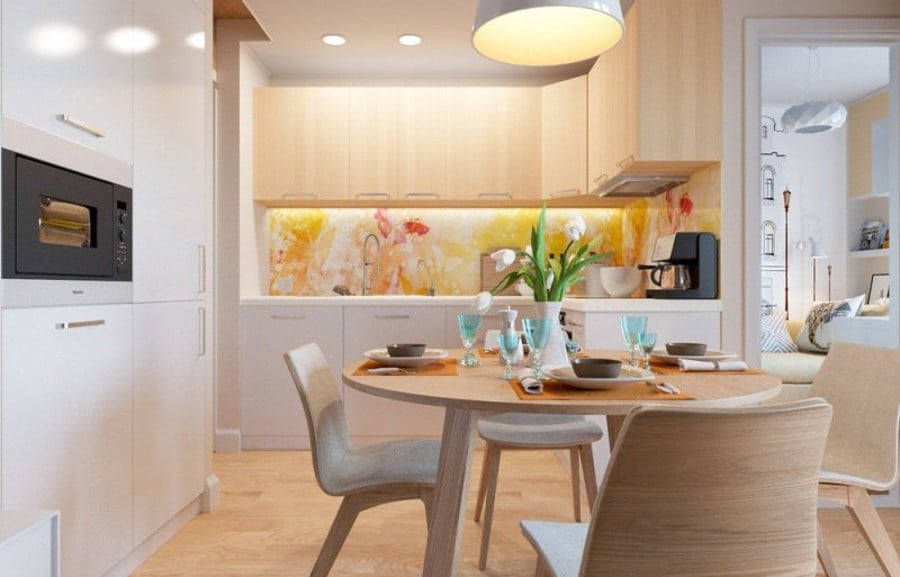 Idée de décoration sympa pour ceux qui aiment l'aménagement scandinave mais qui ne peuvent pas se passer des couleurs. 