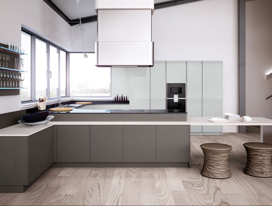 Ici le cuisiniste italien joue la carte du minimalisme. Et on aime!