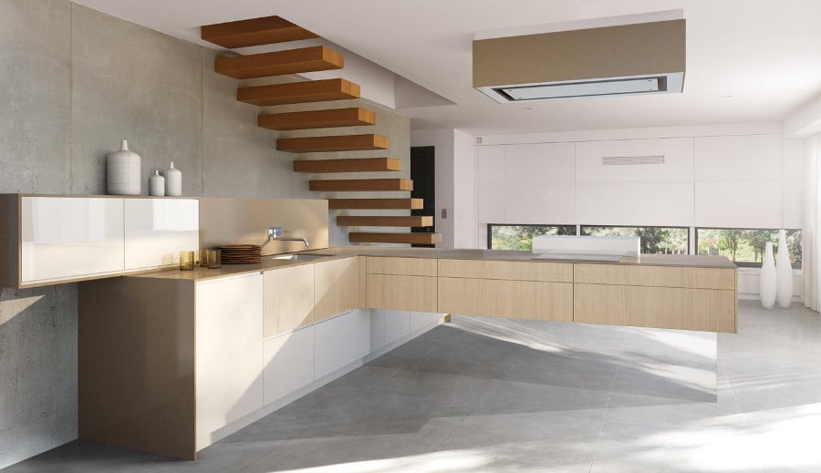 Voici une autre idée d'aménagement d'une cuisine contemporaine à l'ambiance minimaliste.