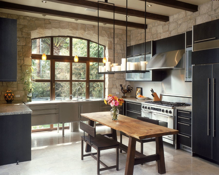 Cuisine de campagne sobre et chic. 