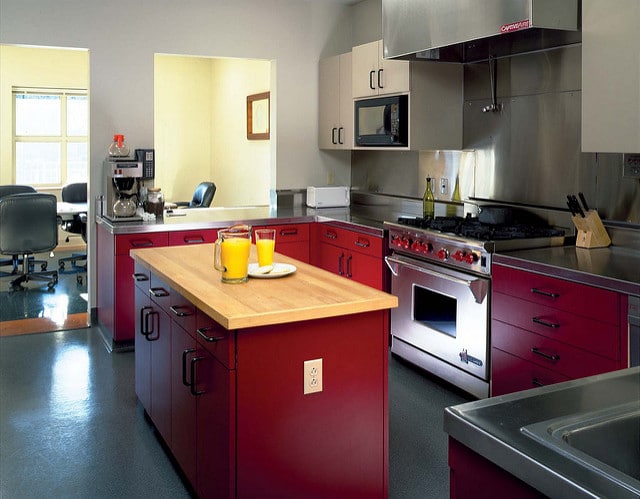 cuisine rouge en inox cuisine rouge en inox