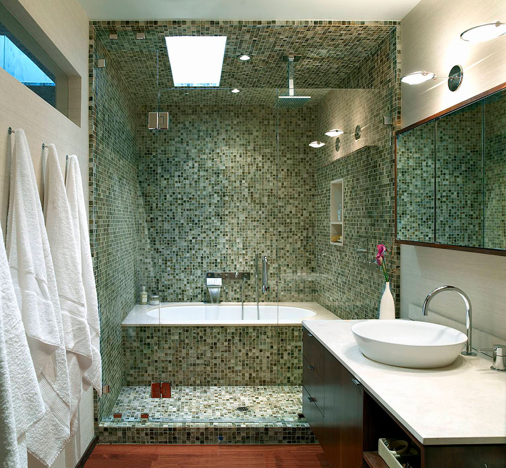 mosaique dans douche