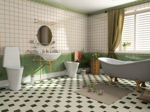 Une salle bain zen avec une baignoire sur pieds. Source : stylesdebain.fr