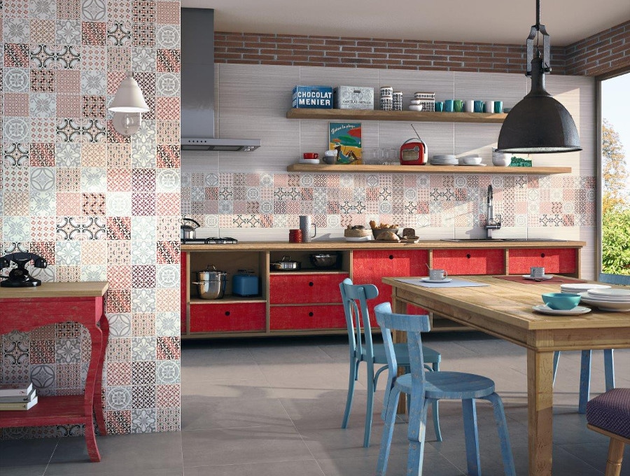 Voici une décoration de cuisine rétro industrielle comme on l'aime.