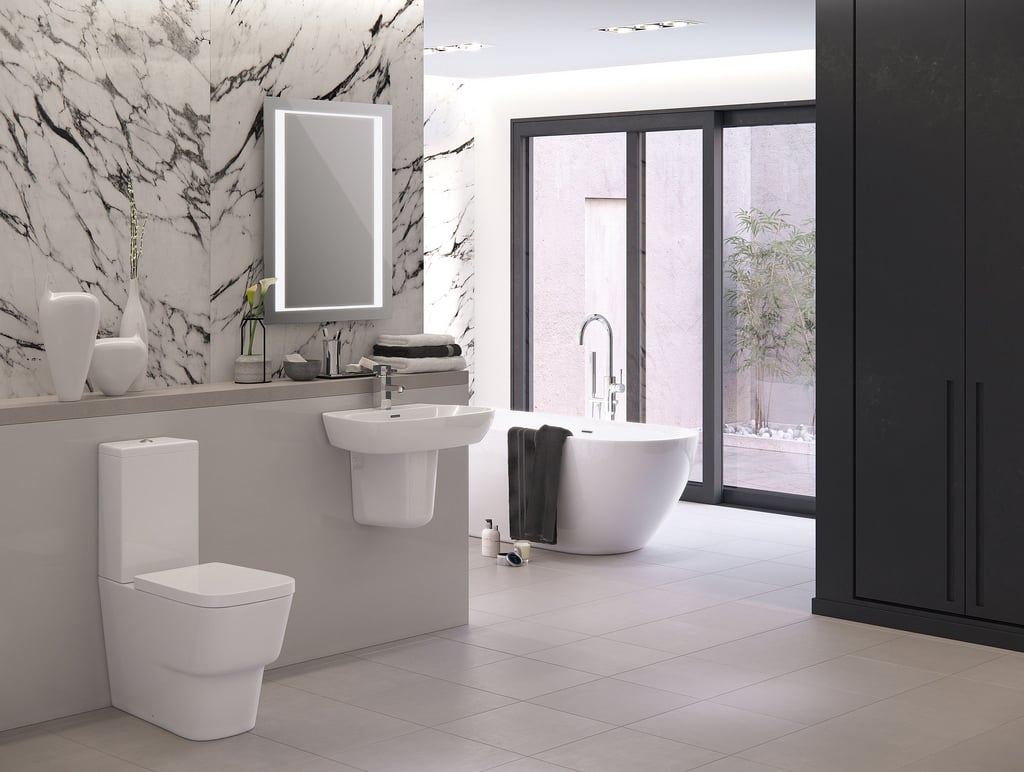 On a ici une salle de bain classique sans jacuzzi. On retiendra la déco tout en blanc aux accents minimalistes; Très agréable. https://www.flickr.com/photos/133418222@N05/17783485300