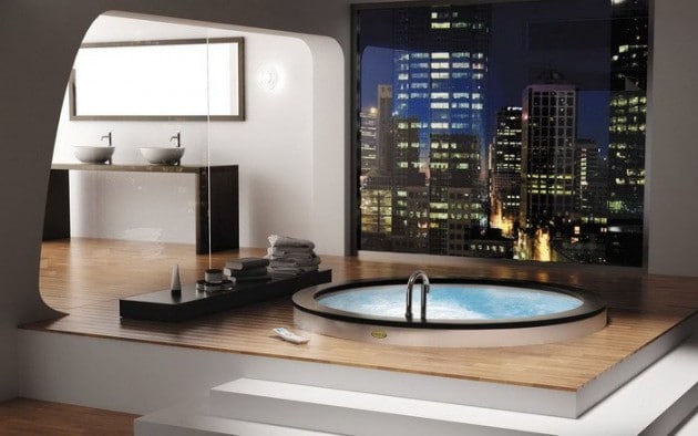 Jacuzzi rond, très élégant. https://ww25.dwellhomedecor.com/