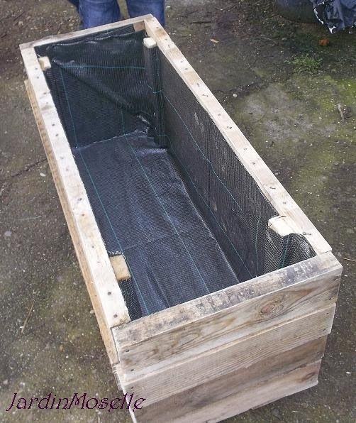 consolidation de la jardinière en palette