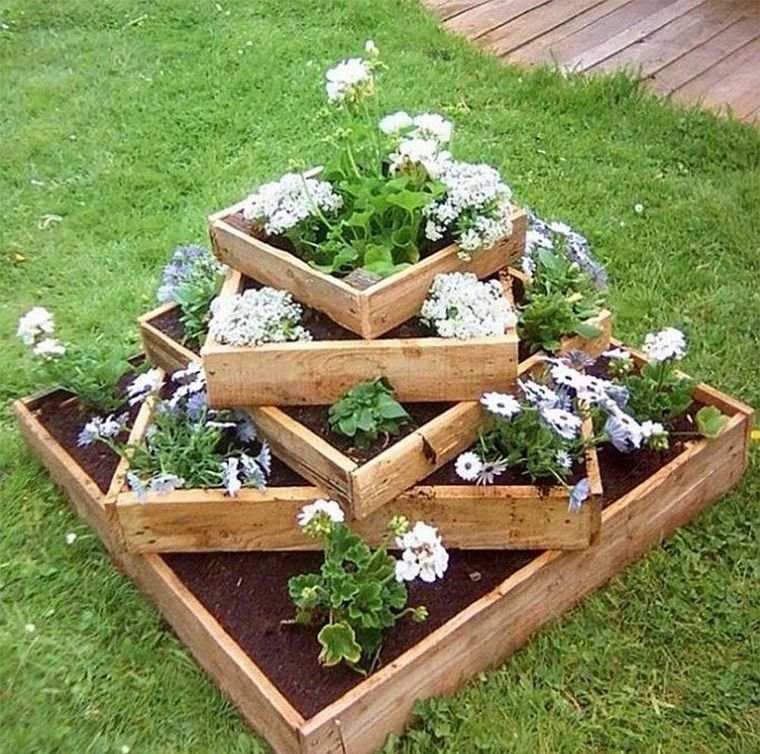 Un mini potager de fleurs sur palettes !