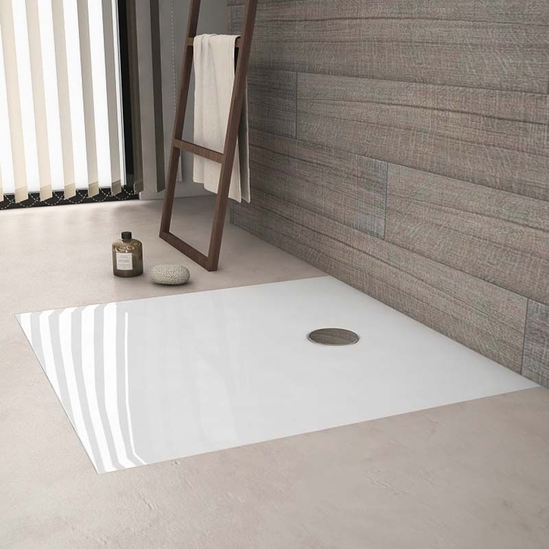 receveur de douche à encastrer en solid surface