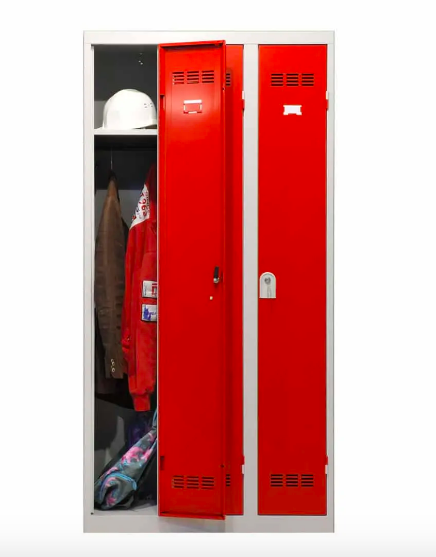 armoire metallique rouge
