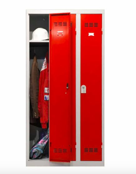 armoire metallique rouge