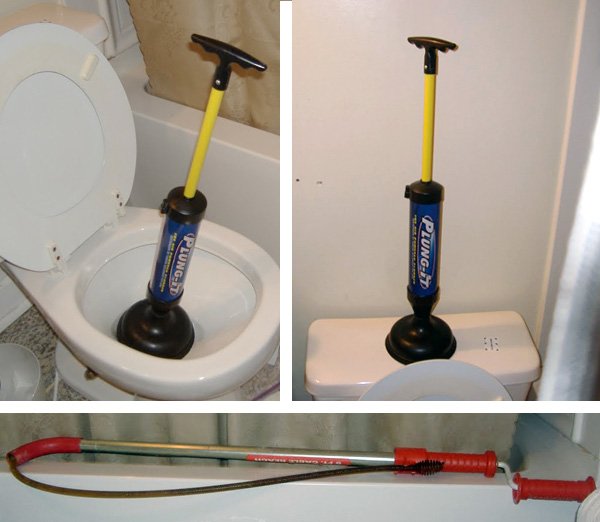 déboucheur à pompe pour déboucher les toilettes