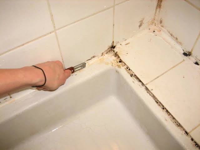 moisissures très tenaces dans une salle de bain
