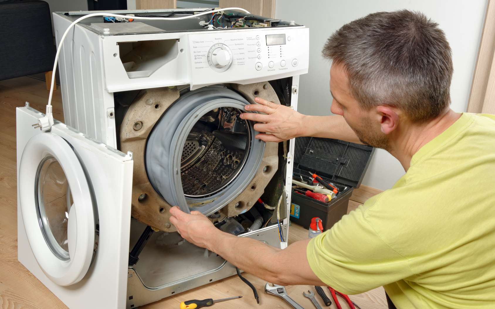 démontage d'un sèche linge en panne