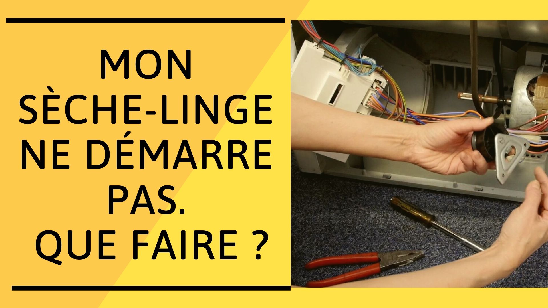un sèche-linge en panne